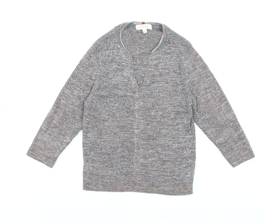 Marks and Spencer Per Una Women's Multicoloured Knit V-Neck Top Size 10