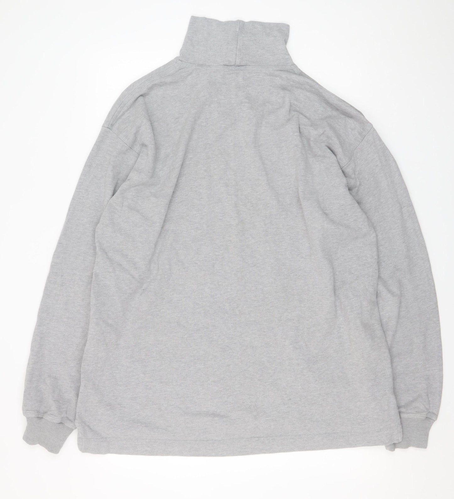 Timberland Men's Grey XL High Neck Cotton Pullover Sweatshirt