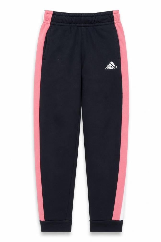Adidas Girls Black Jogger Trousers 9-10 Years Sports Cotton Blend