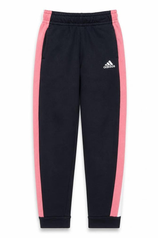 Adidas Girls Black Jogger Trousers 9-10 Years Sports Cotton Blend