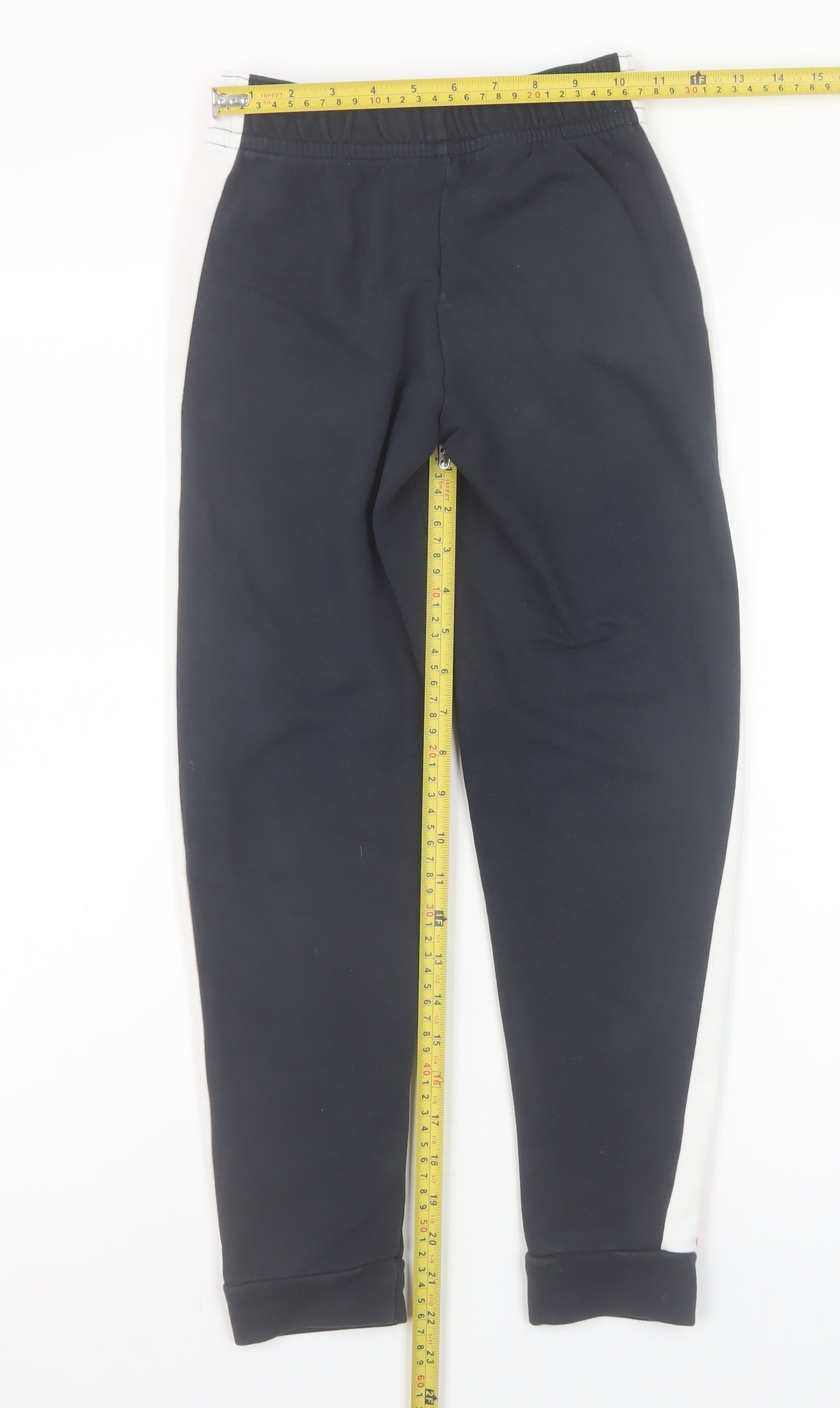 Adidas Girls Black Jogger Trousers 9-10 Years Sports Cotton Blend
