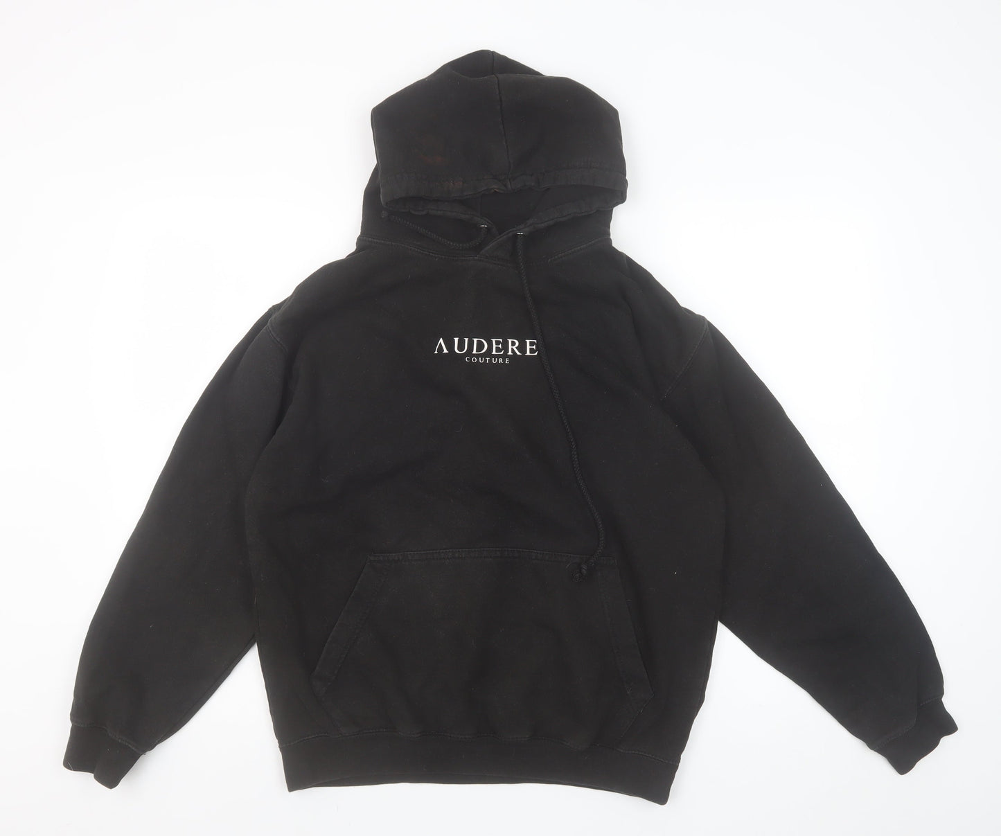 Audere Couture Women’s Black Pullover Hoodie Medium Cotton Blend