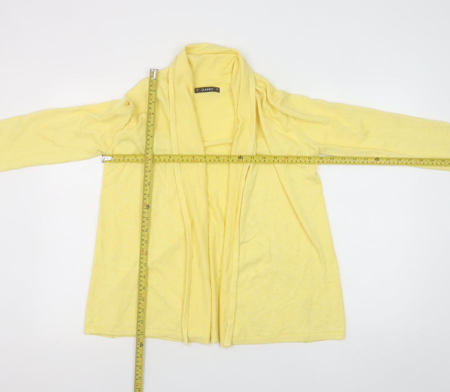 Dunnes Women's Yellow Open Front Long Sleeve Cardigan Size S