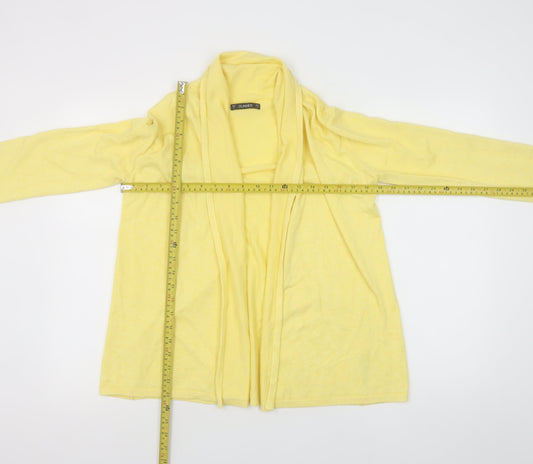 Dunnes Women's Yellow Open Front Long Sleeve Cardigan Size S