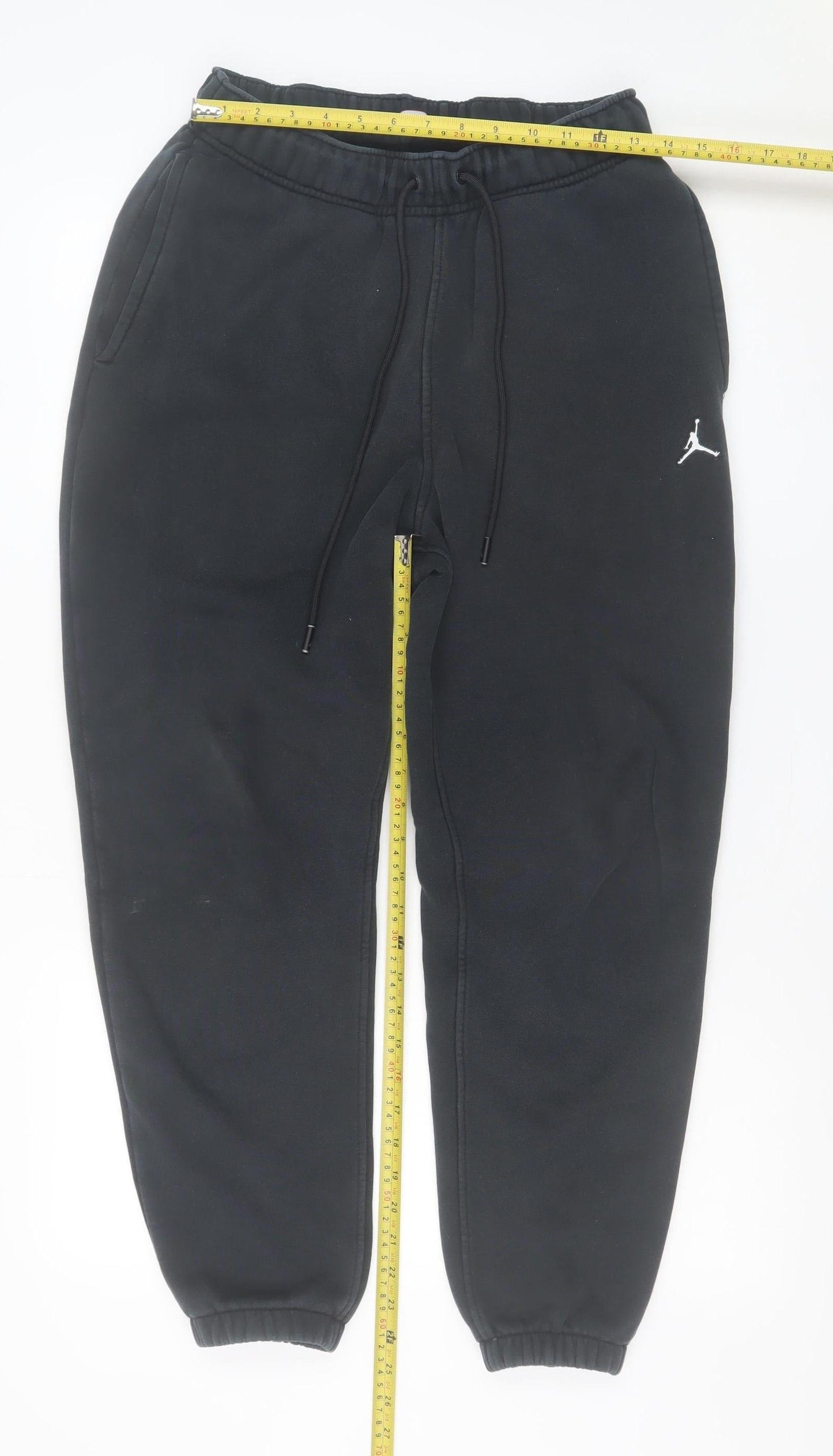 Jordan Men Black Jogger Sweatpants Small Fleece Cotton Blend