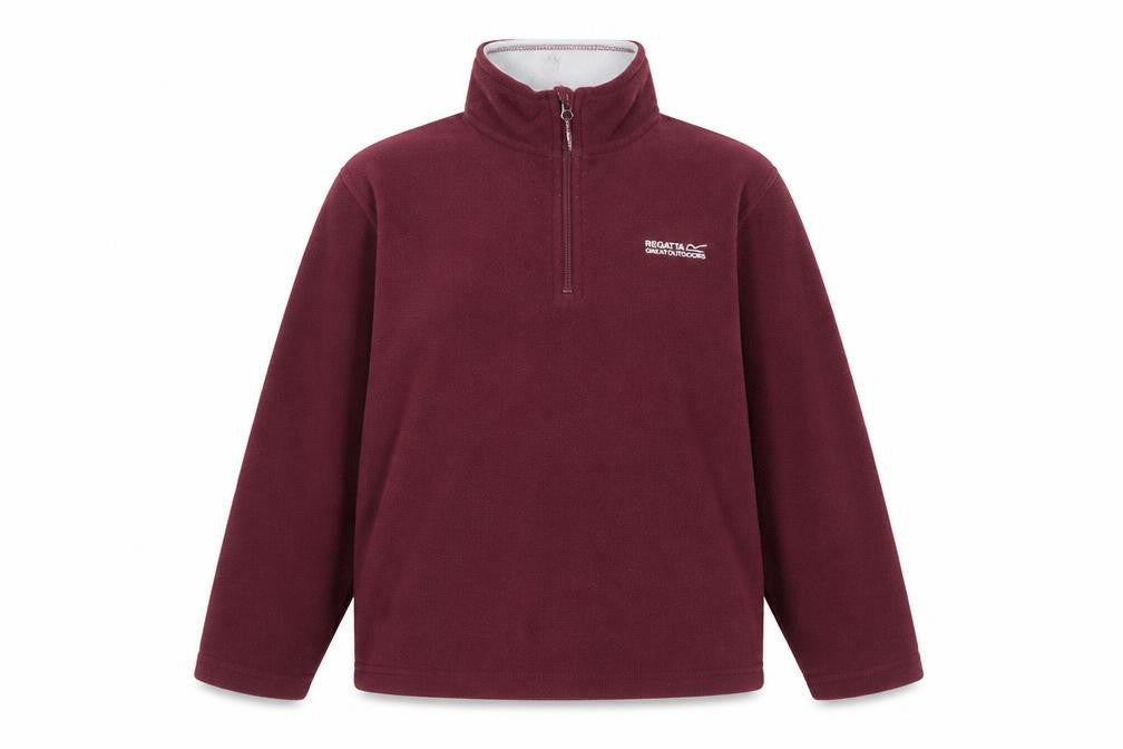 Regatta Women Burgundy 1/4 Zip Fleece Sweatshirt UK 12 Polyester