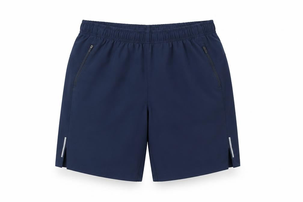 Front view of Dunnes Men's Blue Small Athletic Quick Dry Sports Shorts