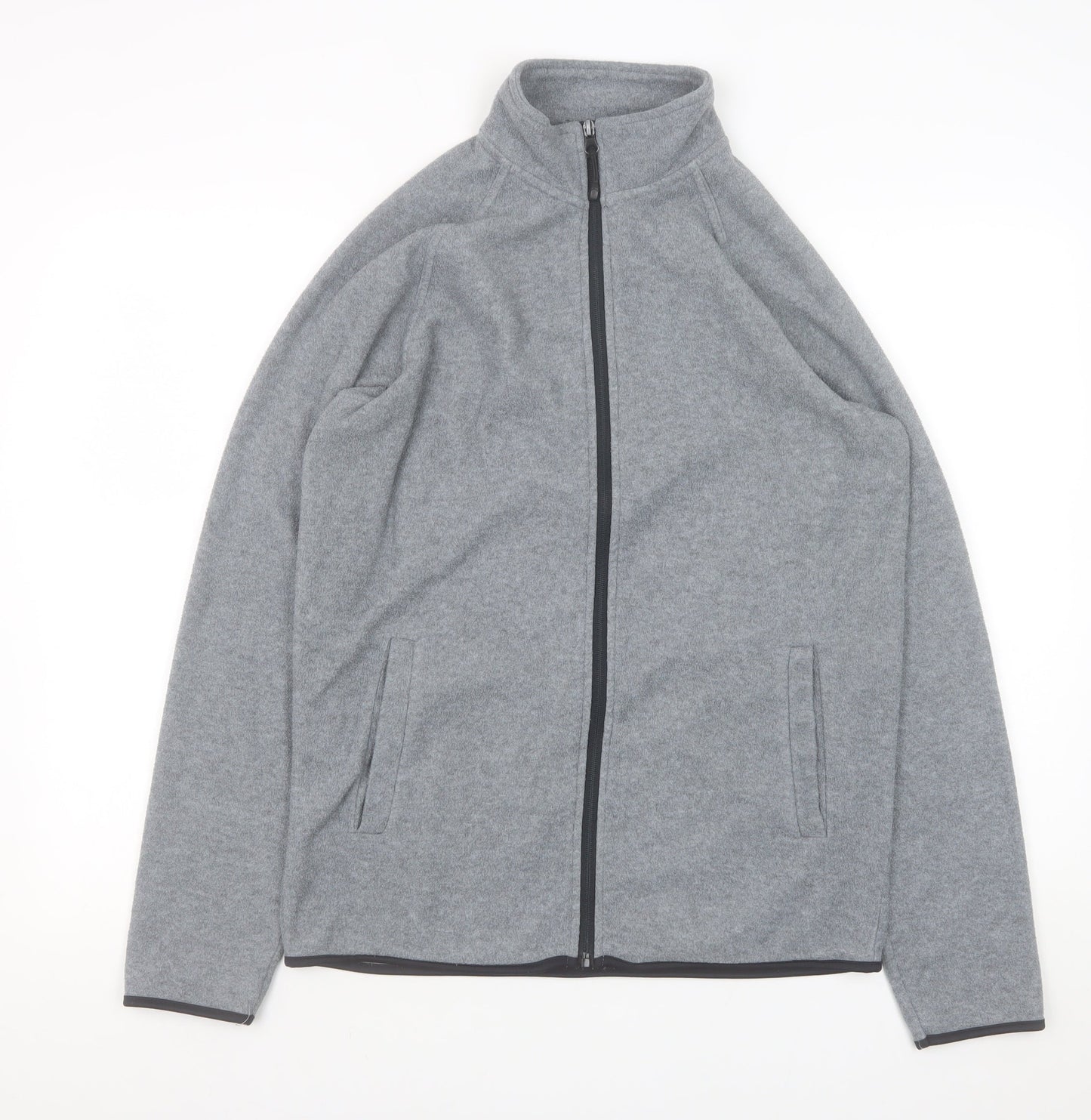 Dunnes Men’s Grey Fleece Full Zip Jacket Size M Regular Fit