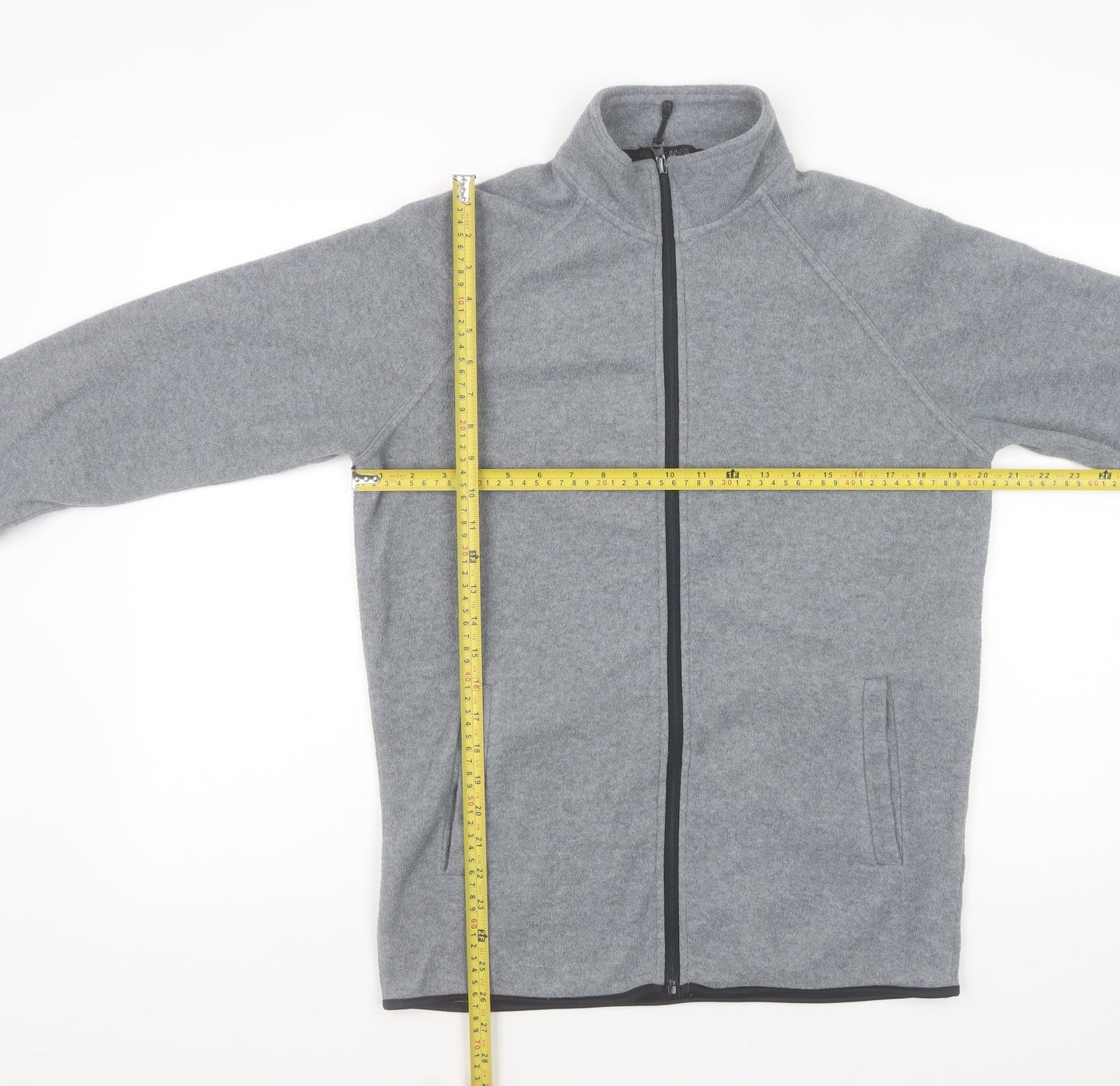 Dunnes Men’s Grey Fleece Full Zip Jacket Size M Regular Fit