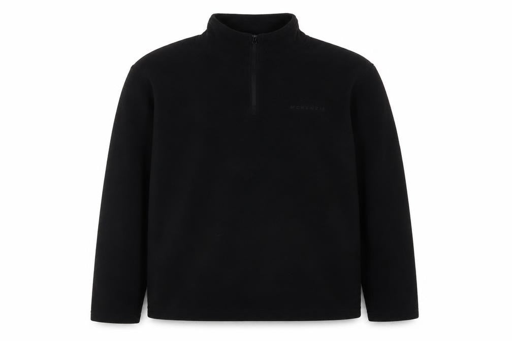 McKenzie Men’s Black Fleece 1/4 Zip Pullover Sweatshirt XL