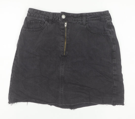 Hollister Women’s Black Denim High Rise Short Skirt Size 10