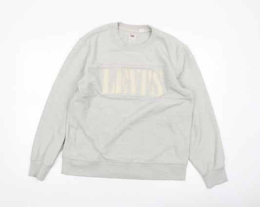 Levi's Men's Grey Relaxed Fit Crew Neck Sweatshirt Size S