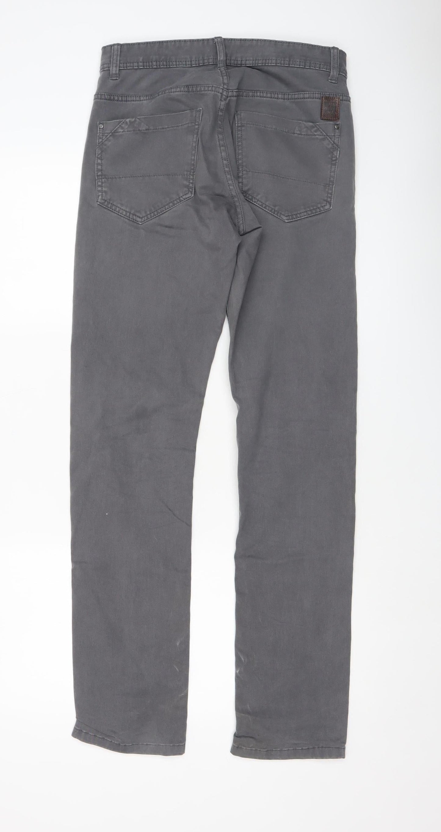 TREZ Denim Men's Grey Straight Fit Jeans Size 30 Regular