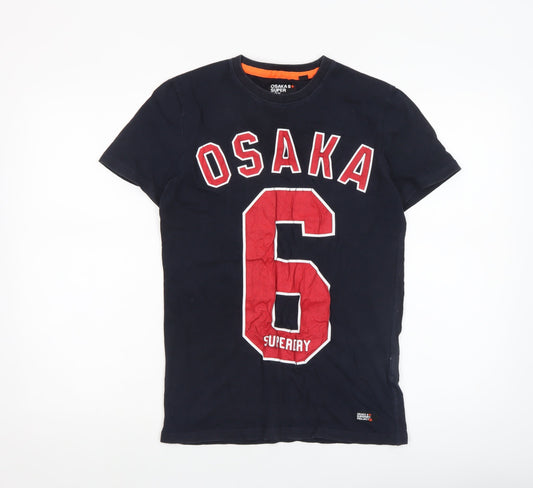 Superdry Men's Navy Osaka 6 Graphic Print T-Shirt XS