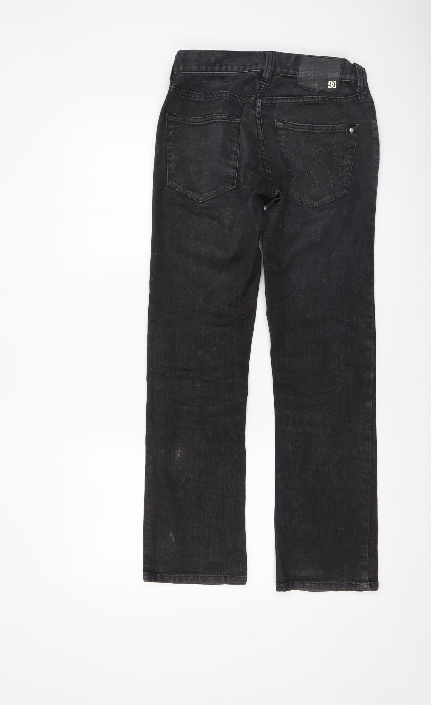 DC Mens Black Slim Fit Straight Stretch Denim Jeans Size M
