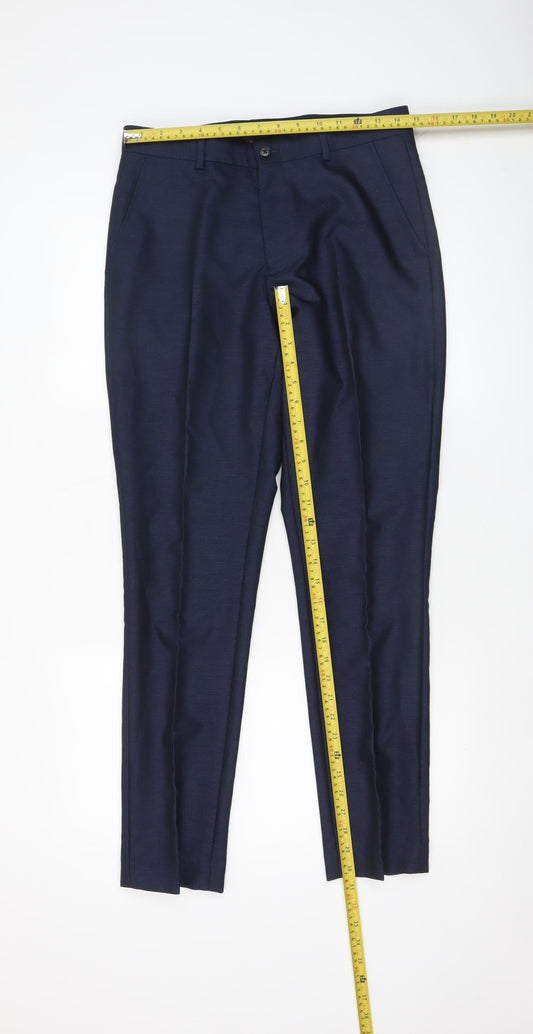 Taylor & Wright Men's Blue 30R Dress Pants Regular Fit Formal Trousers