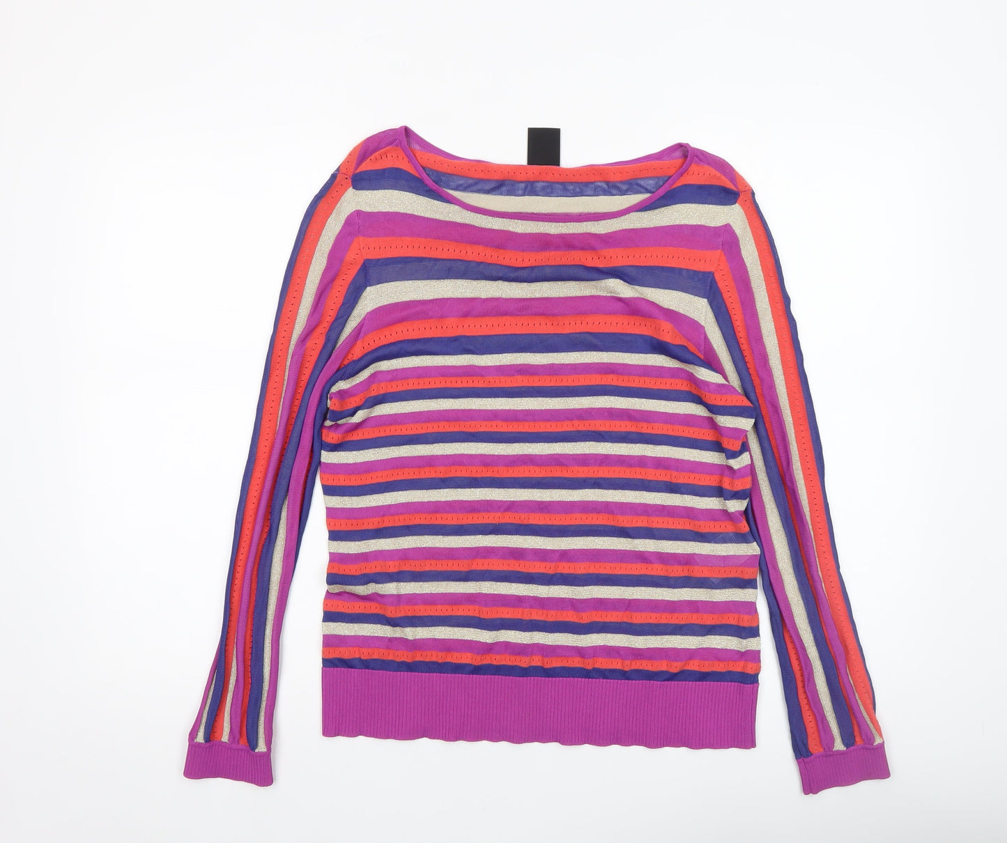 Madeleine Women’s Multicoloured Striped Boat Neck Knit Jumper M