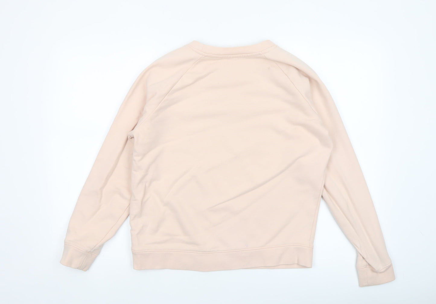 Levi's Women Beige Cotton Crew Neck Pullover Sweatshirt Size S