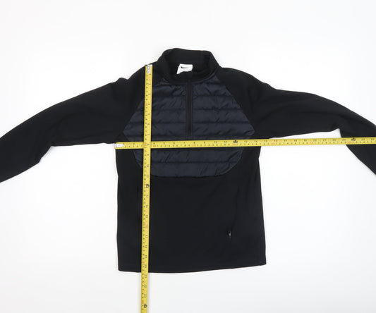 Nike Boys Black Therma-Fit 1/4 Zip Pullover Sweatshirt M