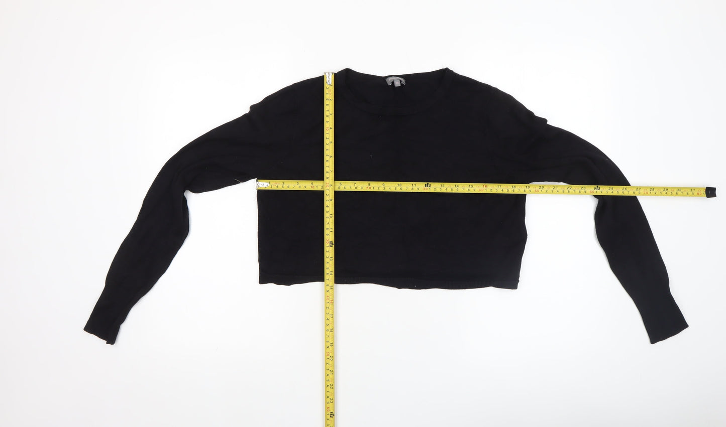 Phase Eight Womens Black Size 14 Crew Neck Knit Jumper
