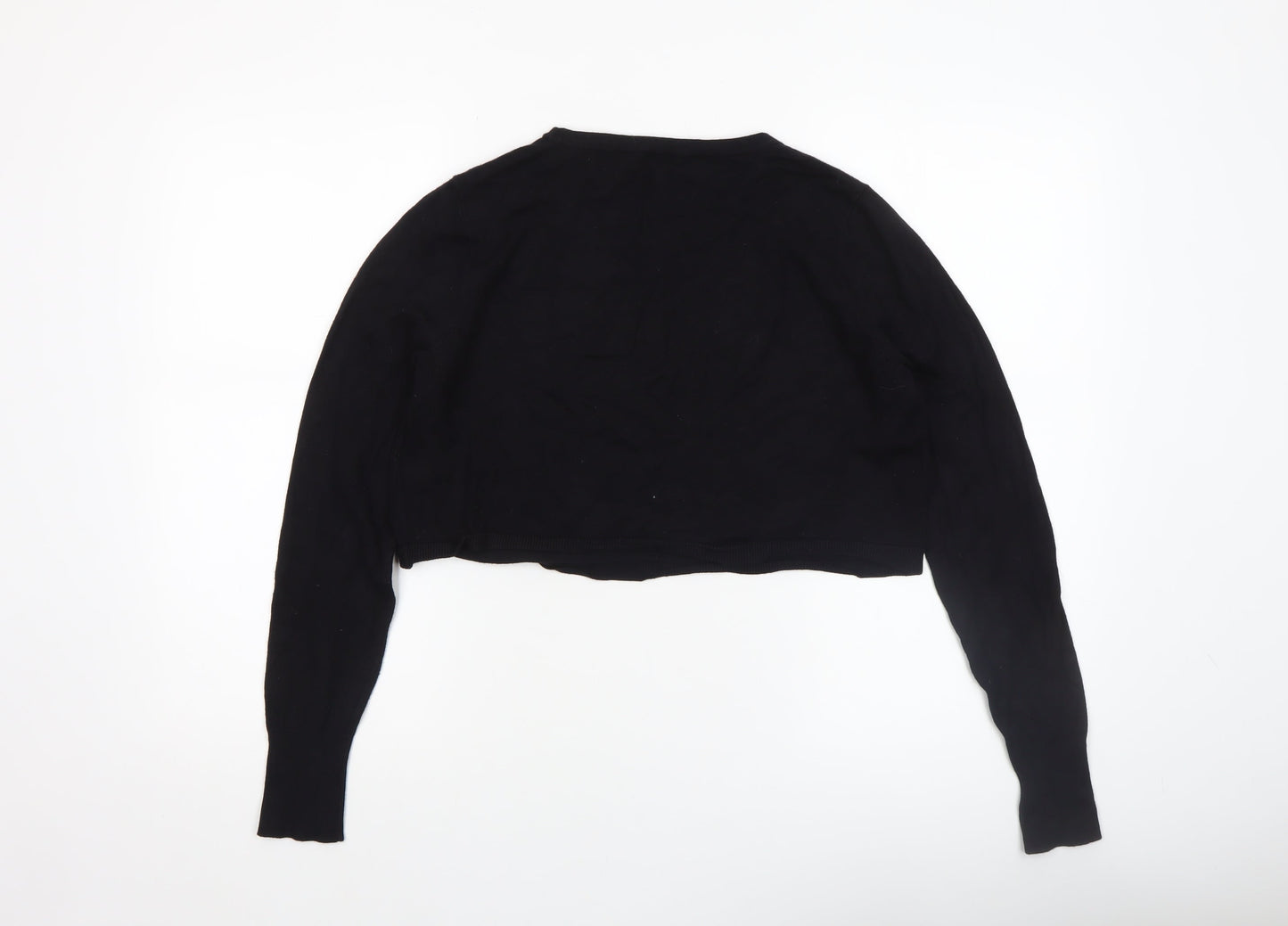 Phase Eight Womens Black Size 14 Crew Neck Knit Jumper