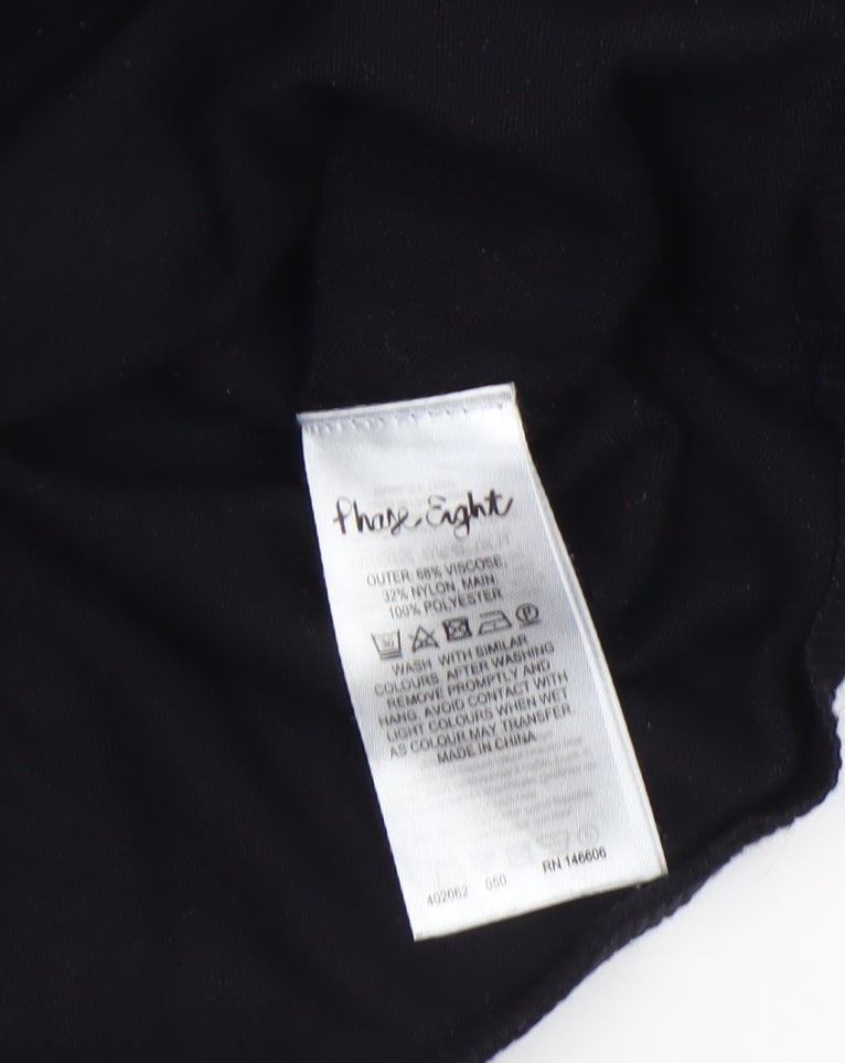 Phase Eight Womens Black Size 14 Crew Neck Knit Jumper
