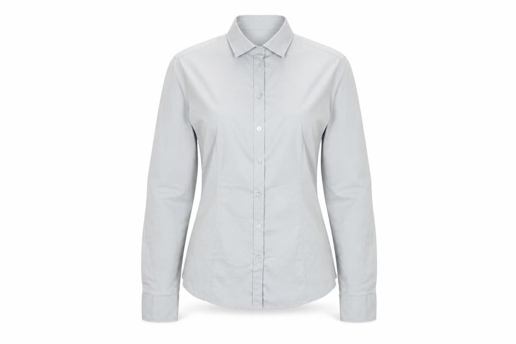 United Colors of Benetton Women’s Grey Button-Up Long Sleeve Shirt Size 8