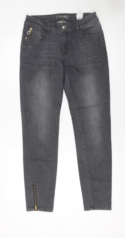 MOS MOSH Women's Grey Skinny Jeans Size 27 Slim Fit Denim
