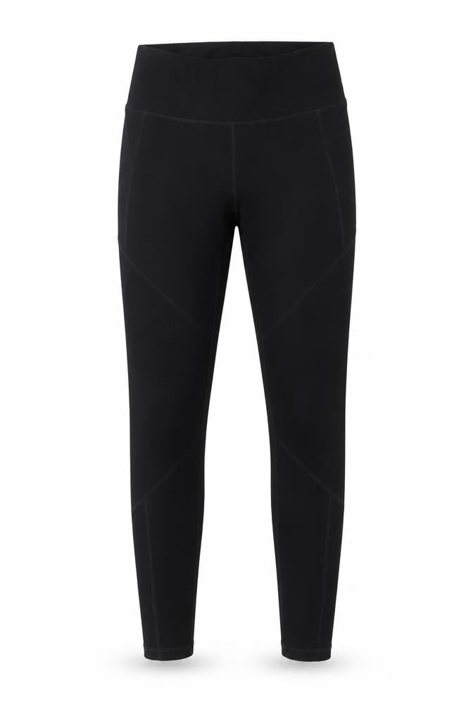 Front view of ONLY PLAY Women's Black High Rise Ankle Leggings, size S