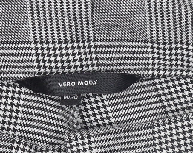 Vero Moda Women's Grey Check Paperbag Trousers Size M