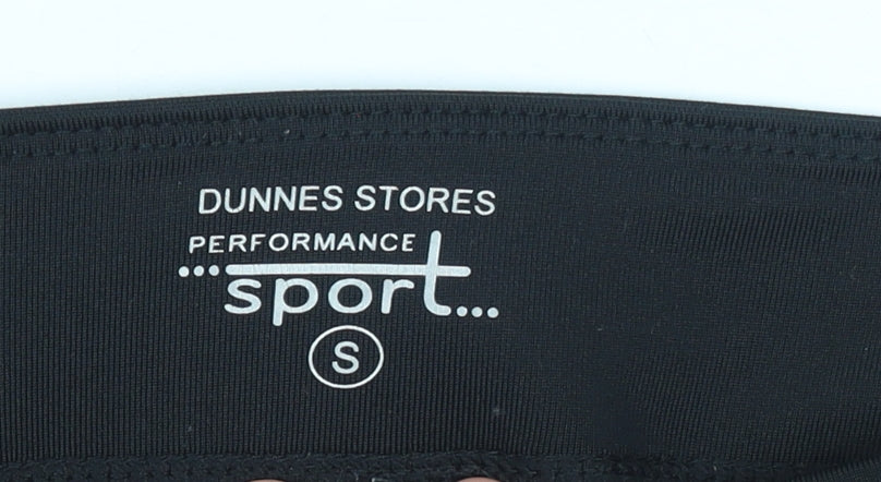 Dunnes Stores Women Black Capri Leggings Small Stretch Activewear