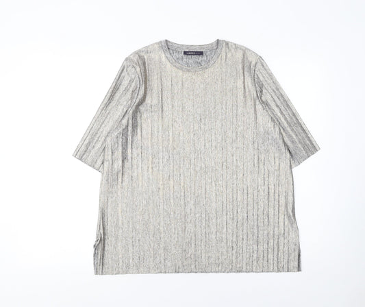 Marks and Spencer Women’s Silver Grey Tunic Top UK 10 Polyester Blend