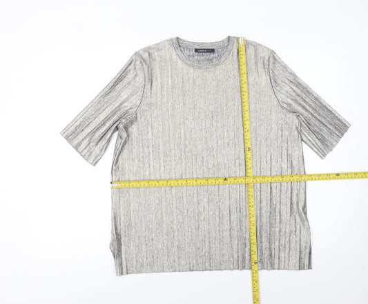 Marks and Spencer Women’s Silver Grey Tunic Top UK 10 Polyester Blend