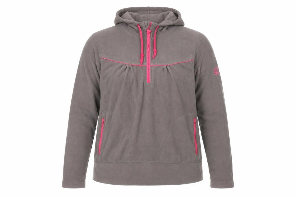 Requisite Women's Brown Fleece Hoodie XL 1/4 Zip Equestrian Pullover
