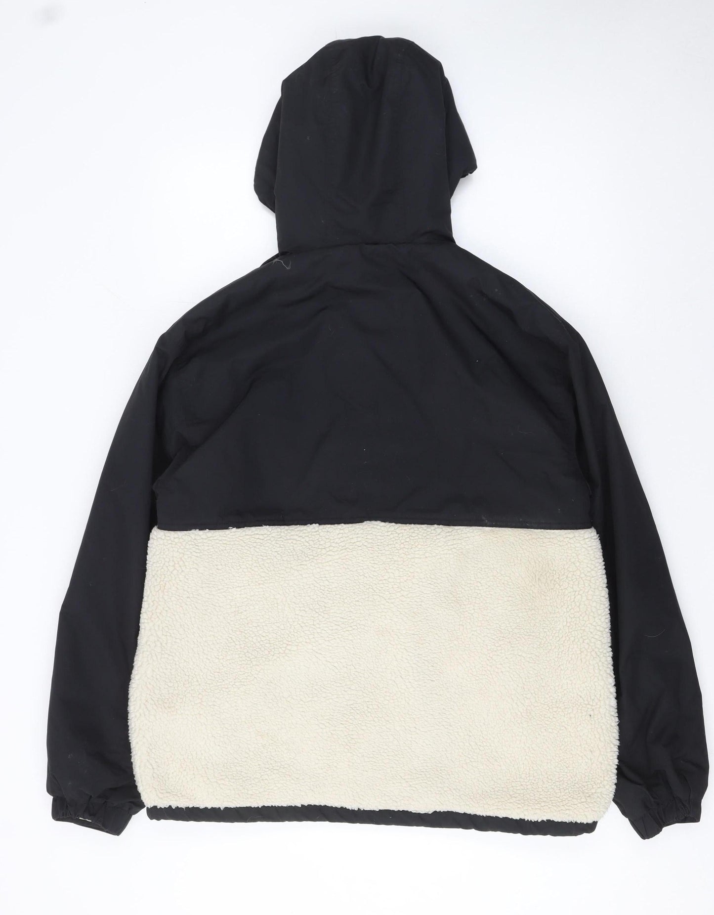 Obey Men's Black Anorak Hooded Jacket Size S Fleece Lined Winter Streetwear