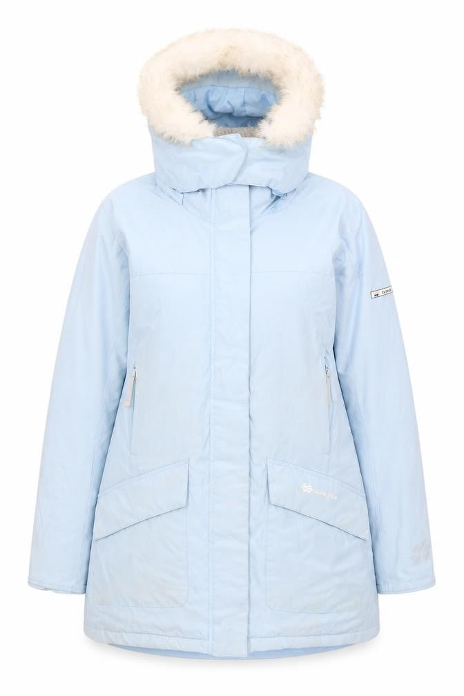 Dare 2b Women's Blue Waterproof Fur Trim Hooded Parka Coat UK 14