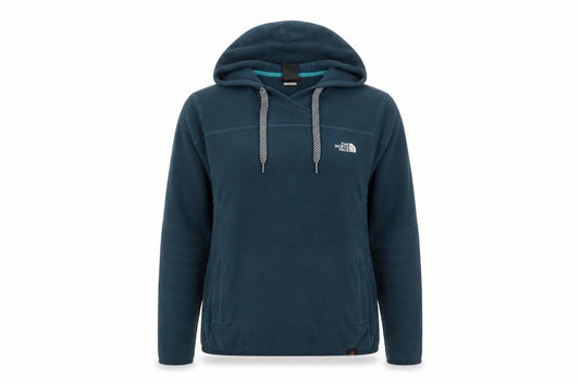 The North Face Womens Blue Pullover Hoodie Fleece M Relaxed Fit