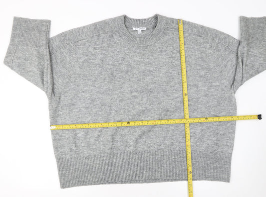 Next Petite Women's Grey Wool Blend Crew Neck Jumper XL