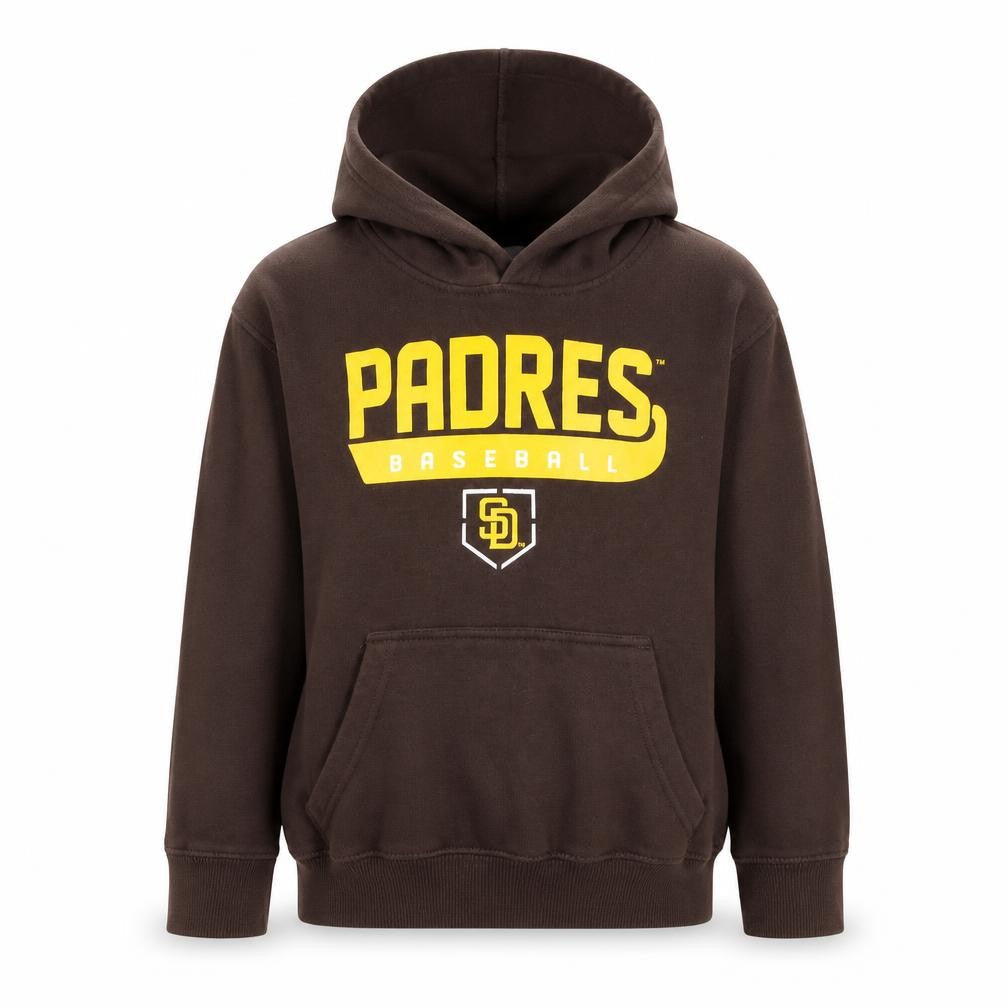 Genuine Merchandise Boys Brown Padres Baseball Pullover Hoodie 10-11 Years