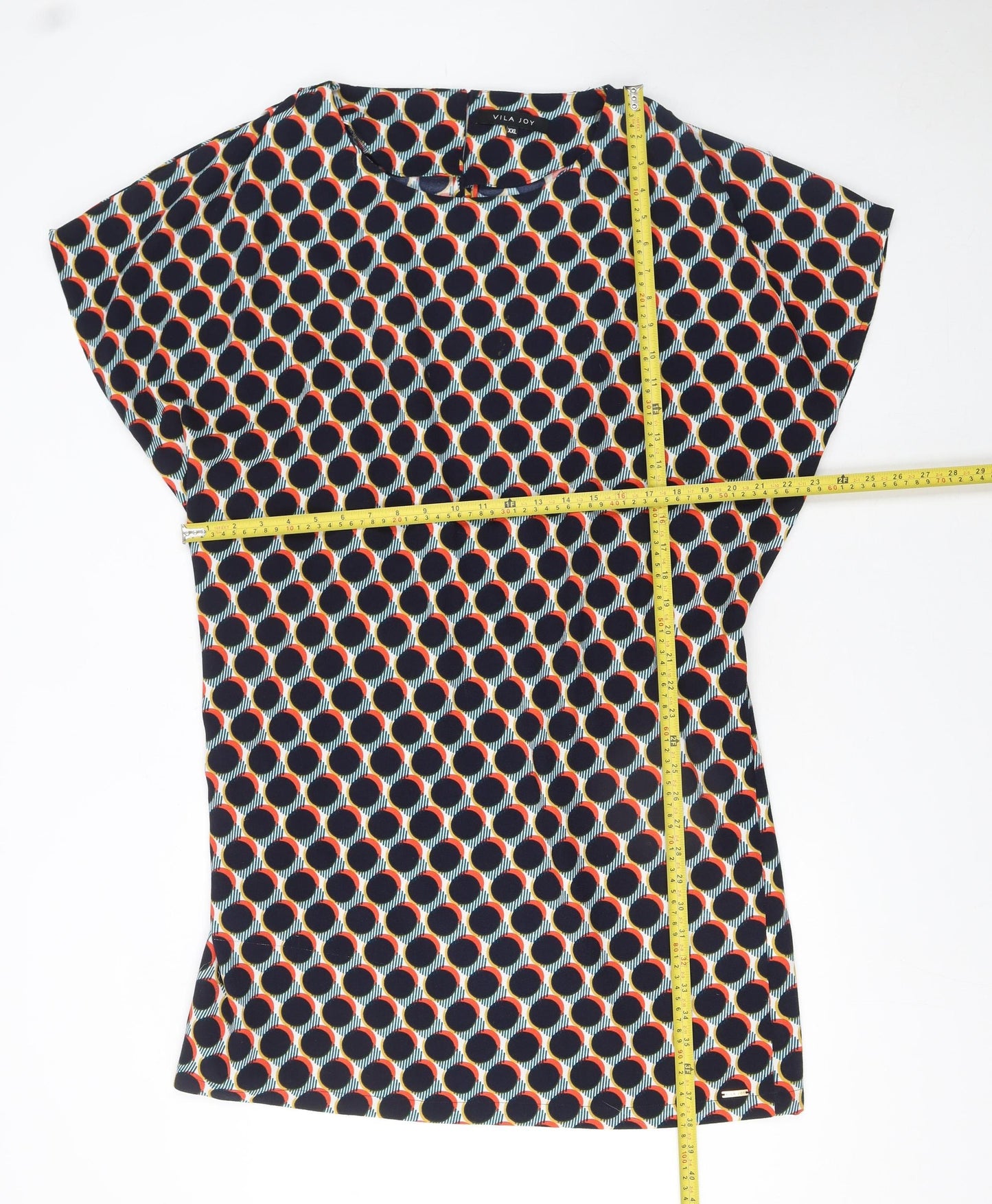 Vila Joy Women’s Multicoloured Geometric Shift Dress 2XL