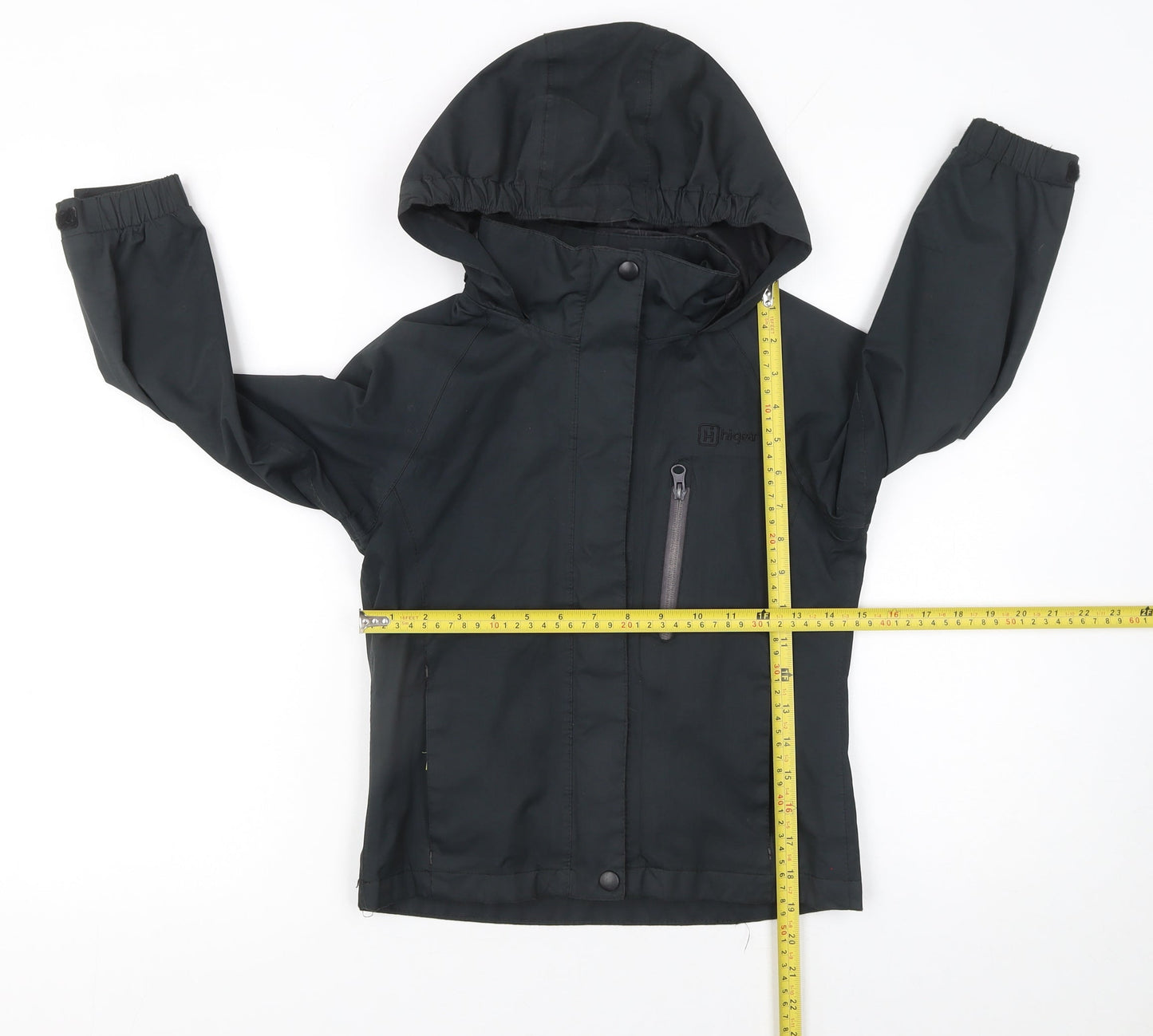 Hi Gear Boys Black Waterproof Hooded Rain Coat Jacket 5-6 Years