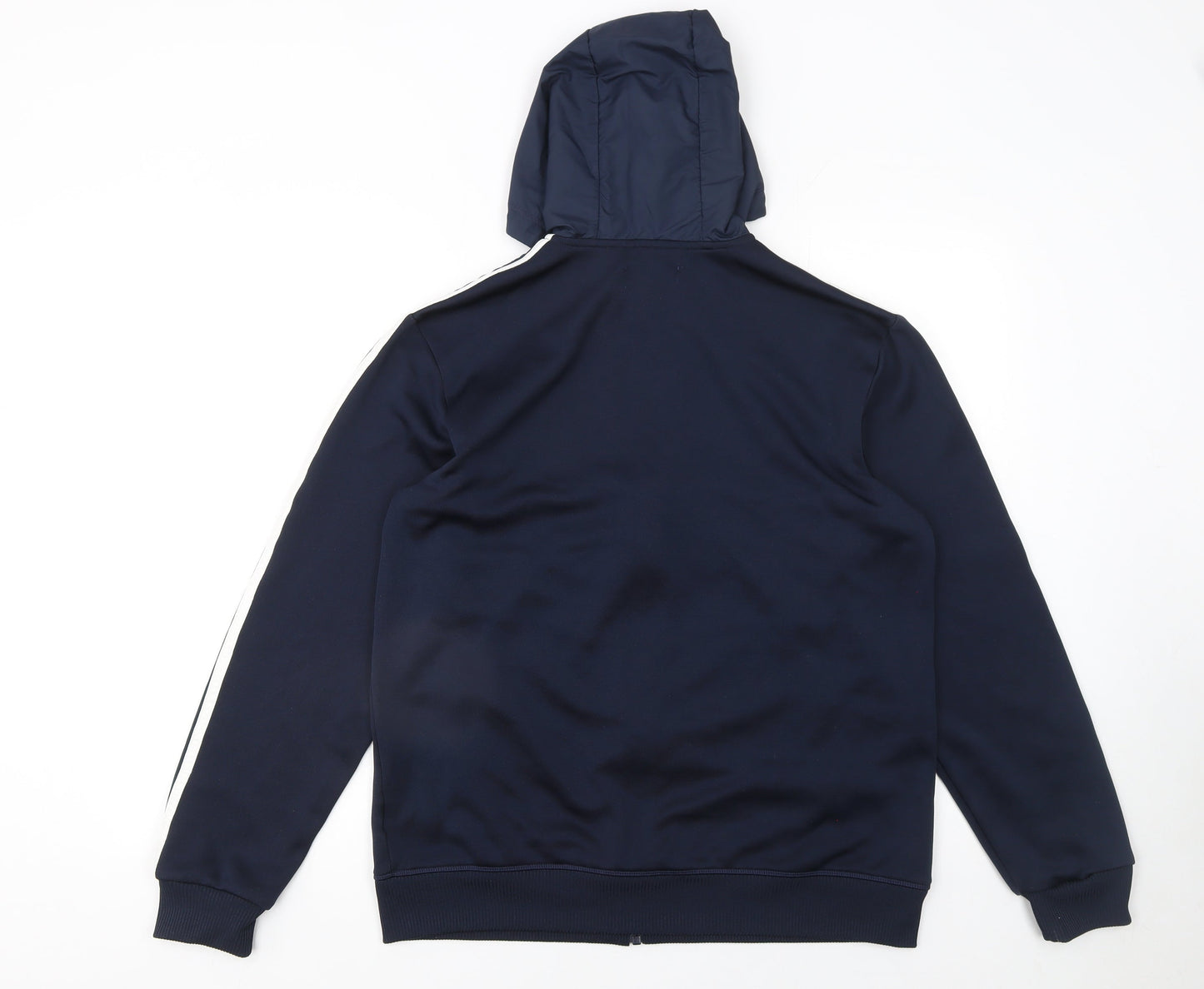 Adidas Men's Blue Full Zip Hooded Hoodie Size M Sports Jacket