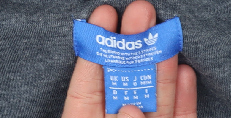 Adidas Men's Blue Full Zip Hooded Hoodie Size M Sports Jacket