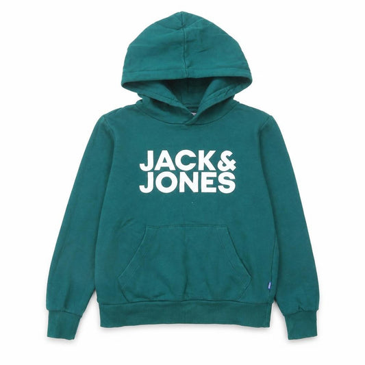 Jack & Jones Boys Green Pullover Hoodie Sweatshirt 12 Years Regular Fit
