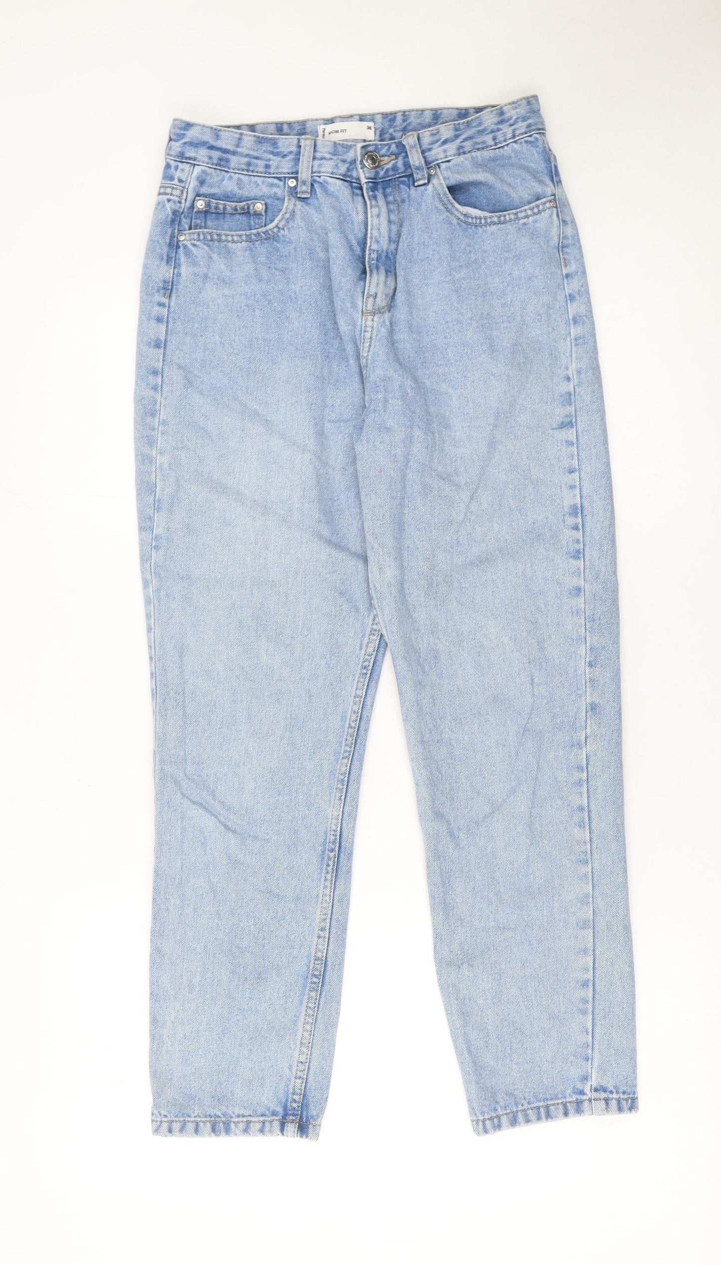 Sinsay Women Blue Mom High Rise Light Wash Denim Jeans Size 8
