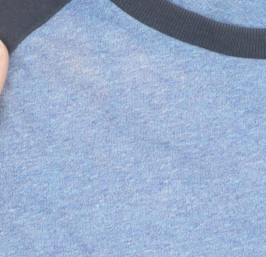 Superdry Men's Blue Colourblock Crew Neck Short Sleeve T-Shirt Size M