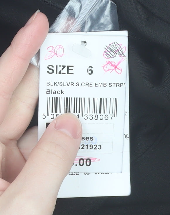 Quiz Women Black Size 6 Halterneck Rhinestone Mermaid Dress