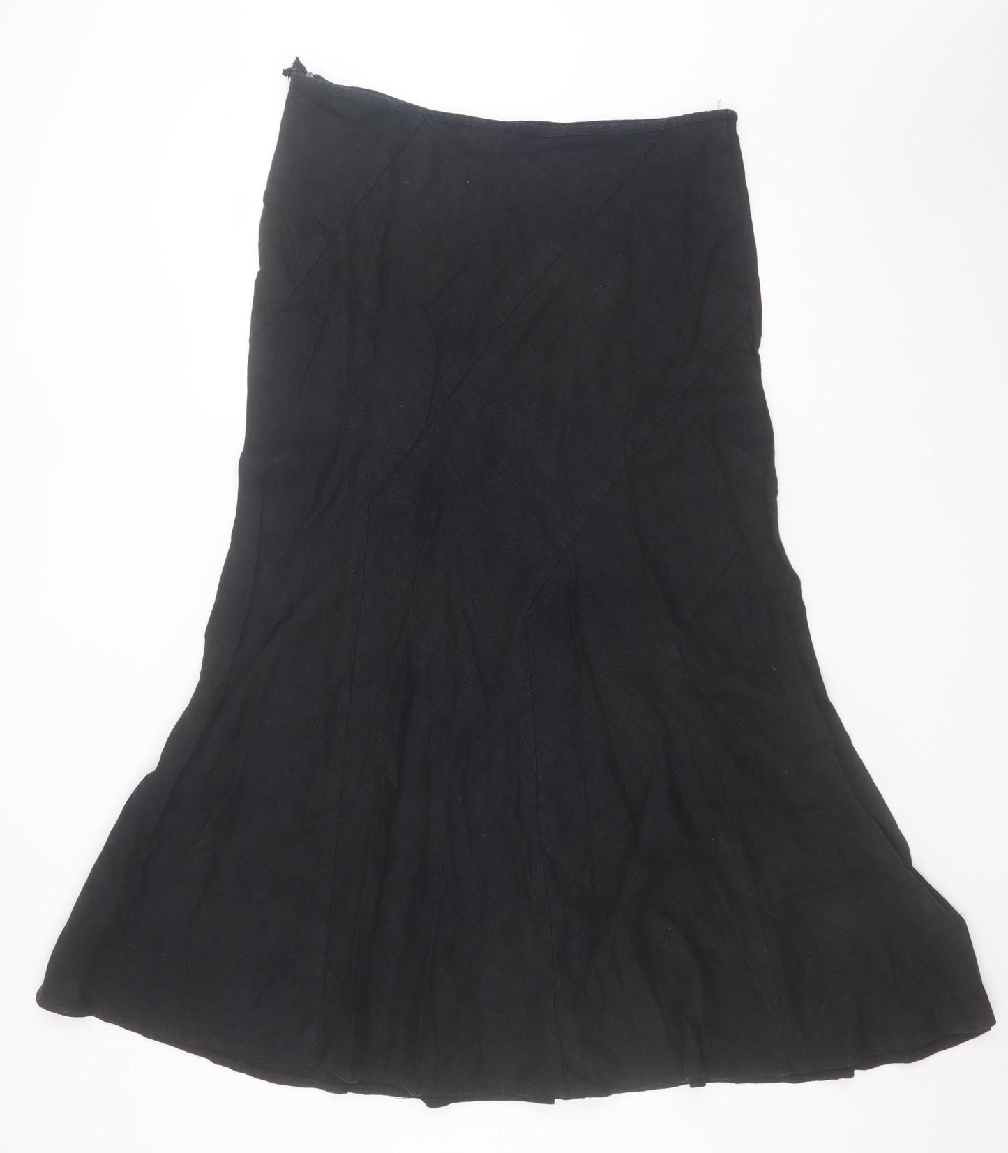 Wallis Women's Black A-Line Knee Length Dress Size 16