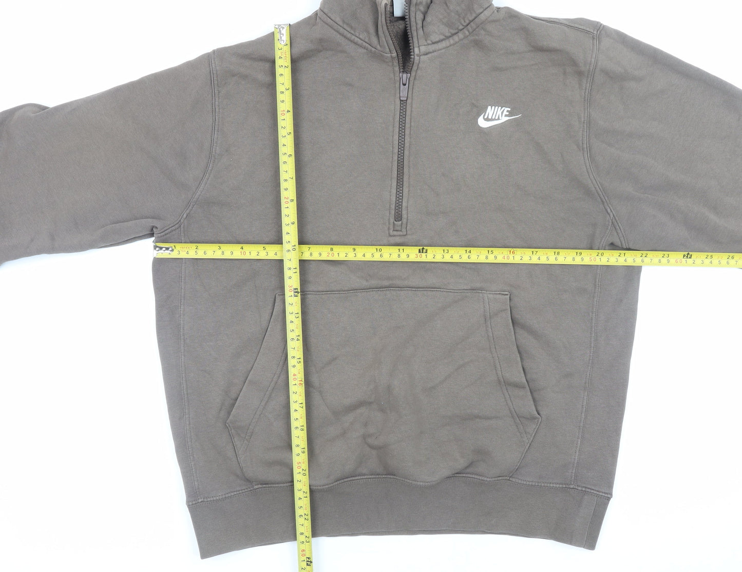 Nike Men's Brown 1/2 Zip Fleece Sweatshirt Small Regular Fit