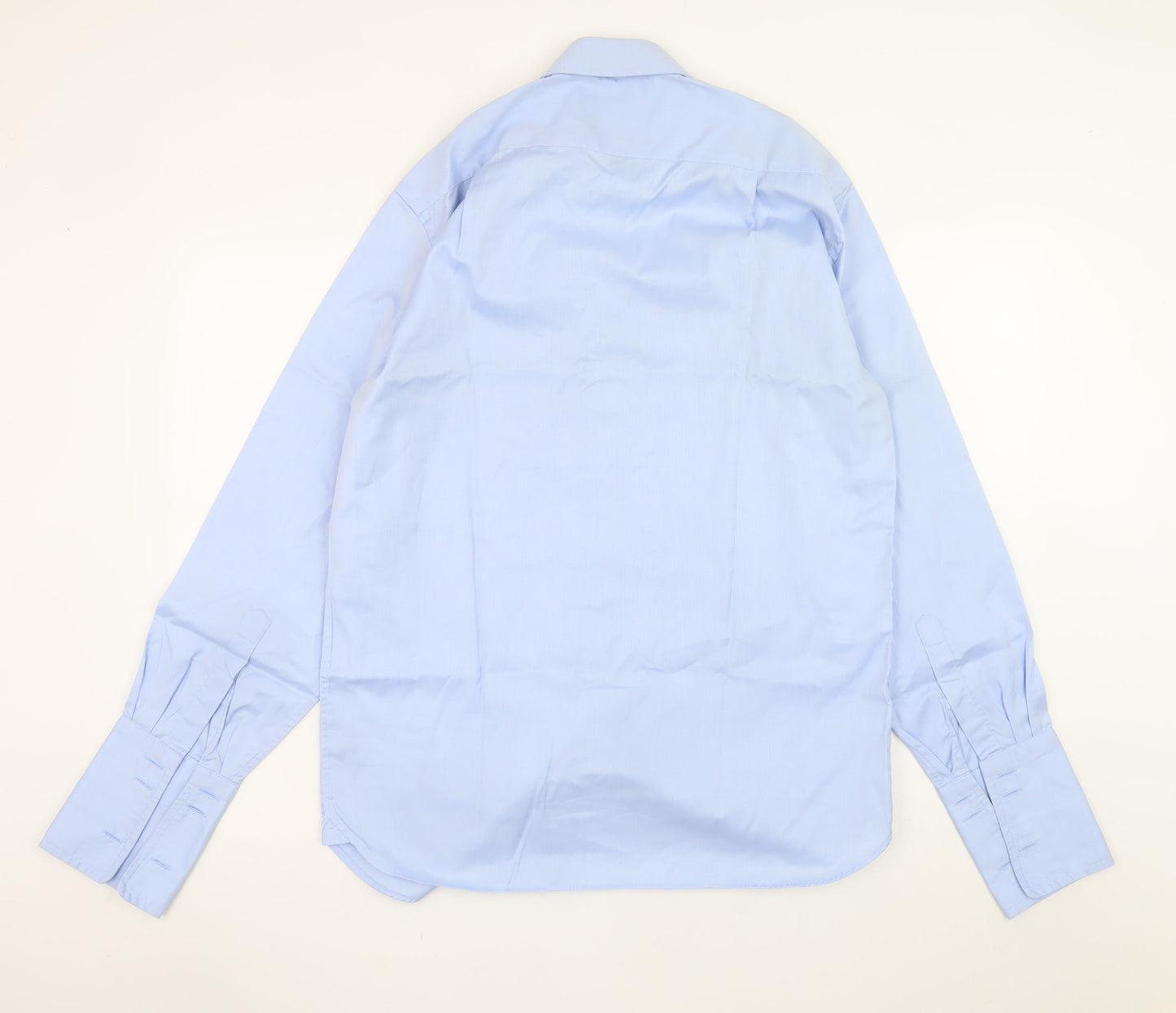 Marks and Spencer Collezione Blue 15in Regular Fit Italian Fabric Men's Formal Shirt